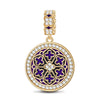 Lucky Clover Tarnish-resistant Silver Dangle Charms With Enamel In 14K Gold Plated