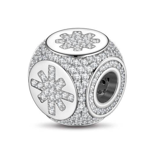 gona- White Neon Lights Tarnish-resistant Silver Charms In White Gold Plated