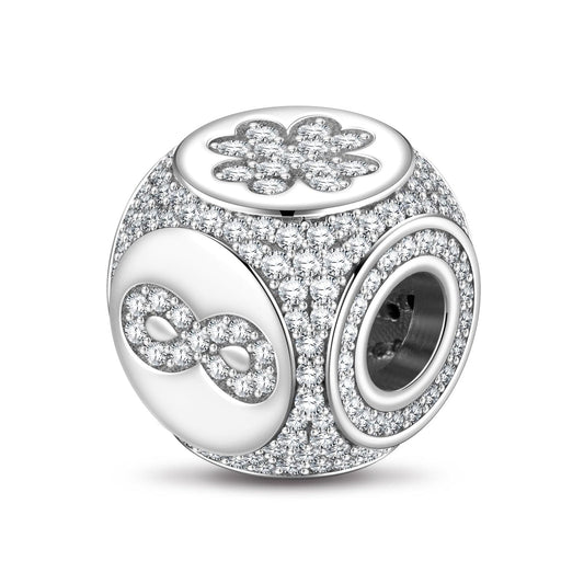 gona- A Path to Luck Tarnish-resistant Silver Charms In White Gold Plated