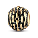 XL Size Tarnish-resistant Silver Charms With Enamel In Two-Tone Plating For Men