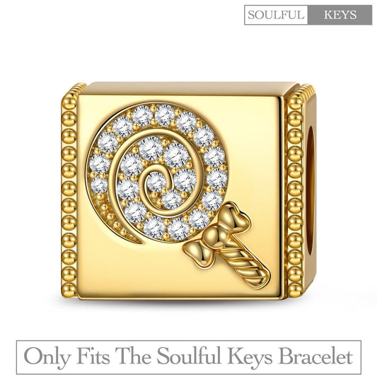 gona- Treat or Trick Tarnish-resistant Silver Rectangular Charms In 14K Gold Plated