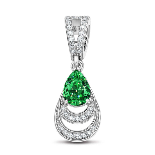 gona- Mermaid's Tear Tarnish-resistant Silver Dangle Charms In White Gold Plated