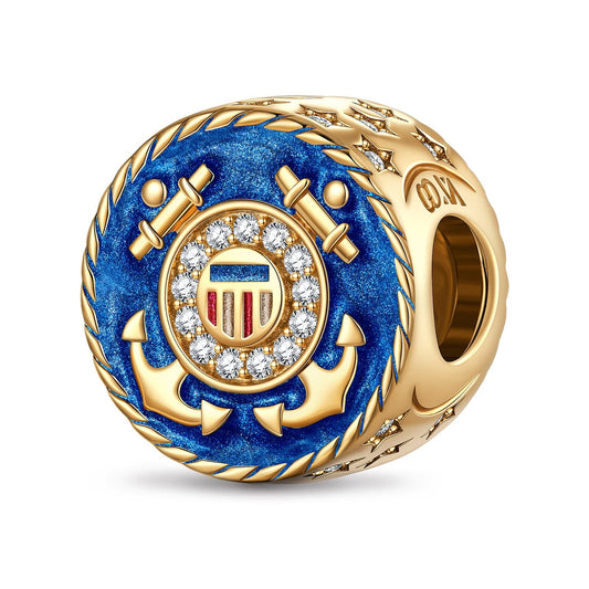 gona- Ocean Valor Tarnish-resistant Silver Charms With Enamel In 14K Gold Plated
