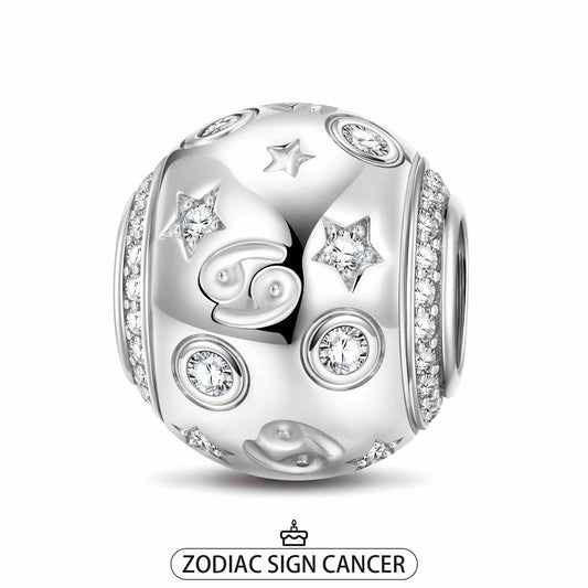 gona- Cancer Tarnish-resistant Silver Constellation Charms In White Gold Plated