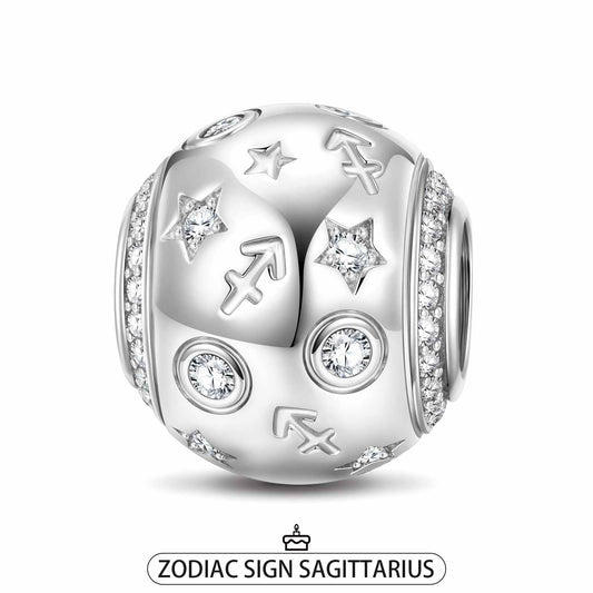 gona- Sagittarius Tarnish-resistant Silver Constellation Charms In White Gold Plated