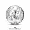 Taurus Tarnish-resistant Silver Constellation Charms In White Gold Plated