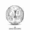 Scorpio Tarnish-resistant Silver Constellation Charms In White Gold Plated