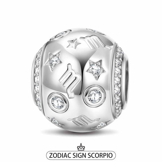 gona- Scorpio Tarnish-resistant Silver Constellation Charms In White Gold Plated