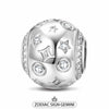Gemini Tarnish-resistant Silver Constellation Charms In White Gold Plated