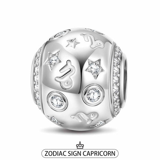 gona- Capricorn Tarnish-resistant Silver Constellation Charms In White Gold Plated