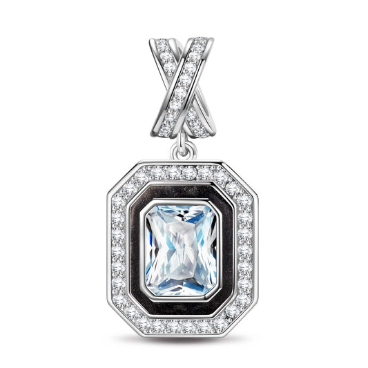 gona- Timeless Glam Tarnish-resistant Silver Dangle Charms In White Gold Plated