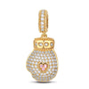 Baseball Heart Tarnish-resistant Silver Dangle Charms In 14K Gold Plated