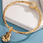 Baseball Heart Tarnish-resistant Silver Dangle Charms In 14K Gold Plated