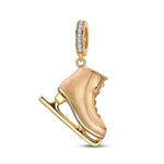 Ice Fairies Tarnish-resistant Silver Dangle Charms In 14K Gold Plated