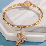 Ice Fairies Tarnish-resistant Silver Dangle Charms In 14K Gold Plated