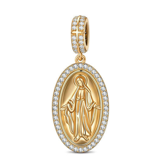 gona- Divine Grace Tarnish-resistant Silver Dangle Charms In 14K Gold Plated