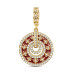 Blooms Galore Tarnish-resistant Silver Dangle Charms With Enamel In 14K Gold Plated