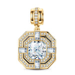 Elegant Treasures Tarnish-resistant Silver Dangle Charms In 14K Gold Plated