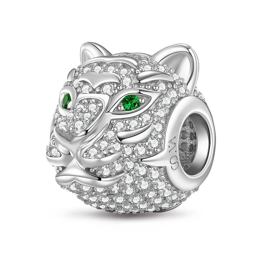 gona- Swift Cheetah Tarnish-resistant Silver Charms In White Gold Plated