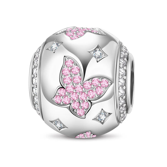 gona- Starslit Butterfly Tarnish-resistant Silver Charms In White Gold Plated