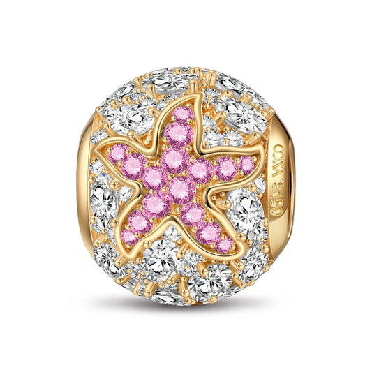 gon- Shimmering Starfish Tarnish-resistant Silver Charms In 14K Gold Plated