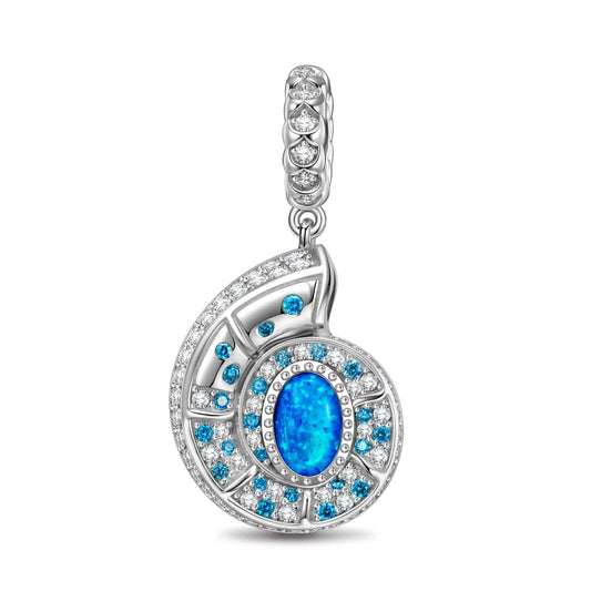 gona- Delicate Seashell Tarnish-resistant Silver Dangle Charms In White Gold Plated