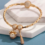 Baseball Tarnish-resistant Silver Dangle Charms In 14K Gold Plated