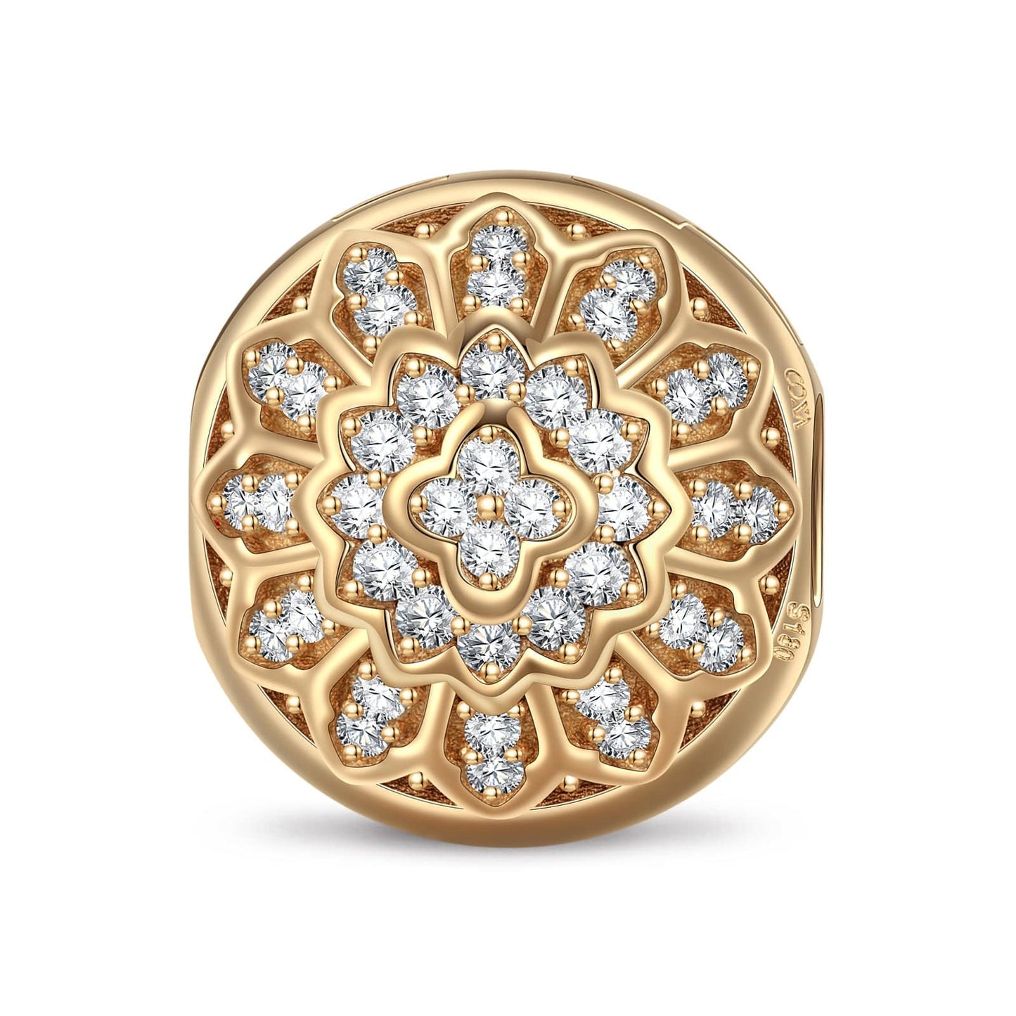Shiny Glass Window Tarnish-resistant Silver Clips In 14K Gold Plated