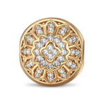 Shiny Glass Window Tarnish-resistant Silver Clips In 14K Gold Plated