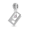 Dream Big, Fly High Tarnish-resistant Silver Dangle Charms In White Gold Plated