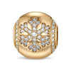 Ice Blossom Tarnish-resistant Silver Charms In 14K Gold Plated