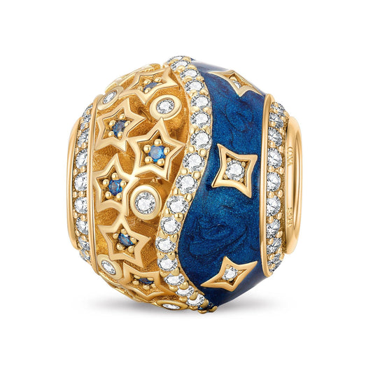 gona- Dawn Horizon Tarnish-resistant Silver Charms With Enamel In 14K Gold Plated
