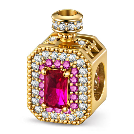 gona- Romantic Fragrance Tarnish-resistant Silver Charms In 14K Gold Plated