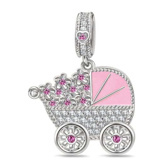 gona- Always My Baby Tarnish-resistant Silver Dangle Charms In White Gold Plated