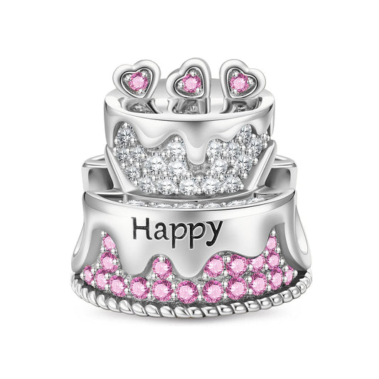 gona- Endless Birthday Joy Tarnish-resistant Silver Charms In White Gold Plated