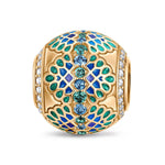 Spring Essence Tarnish-resistant Silver Charms With Enamel In 14K Gold Plated