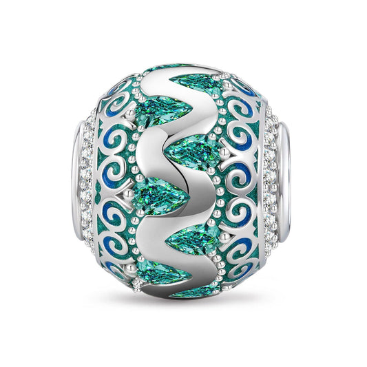 gona- Dragon's Realm Tarnish-resistant Silver Charms With Enamel In White Gold Plated