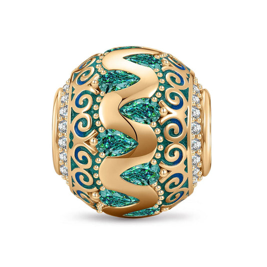 gona- Dragon's Realm Tarnish-resistant Silver Charms With Enamel In 14K Gold Plated