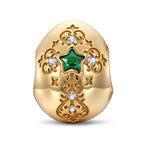 Flourishing Energy Tarnish-resistant Silver Easter Egg Charms In 14K Gold Plated