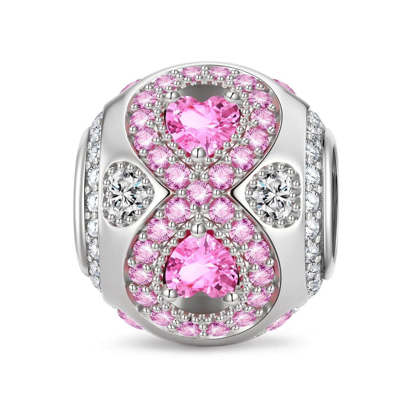 Enduring Affection Tarnish-resistant Silver Charms In White Gold Plated