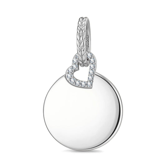 gon- Customizable Engraving Pages of Love Tarnish-resistant Silver Dangle Charms In White Gold Plated