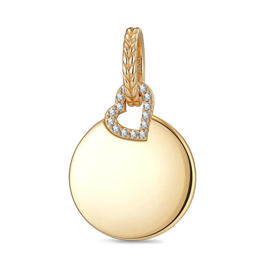gon- Customizable Engraving Pages of Love Tarnish-resistant Silver Dangle Charms In 14K Gold Plated