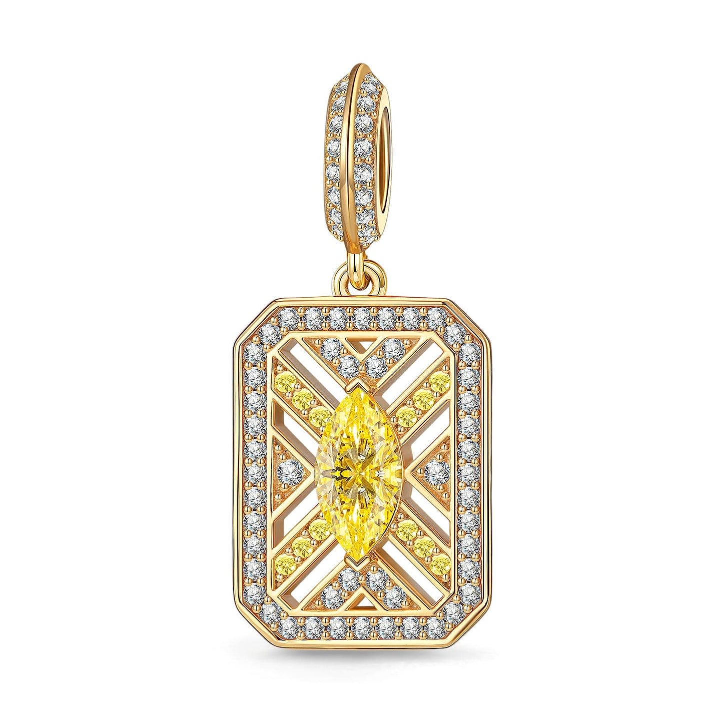 Temporal Treasures Tarnish-resistant Silver Dangle Charms In 14K Gold Plated