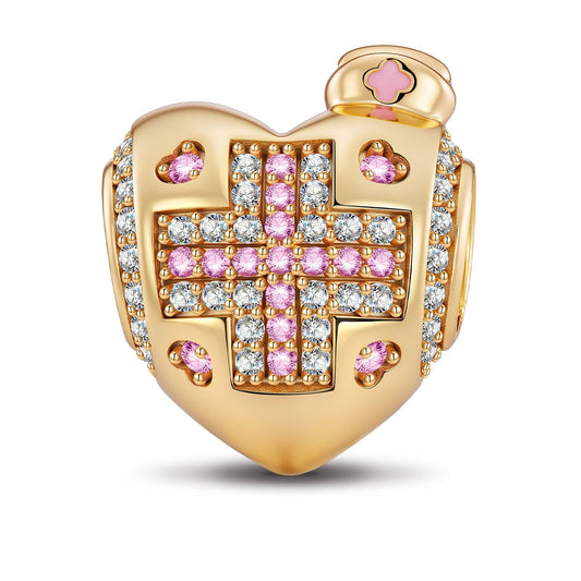 gona- Cross of Healing Tarnish-resistant Silver Charms In 14K Gold Plated