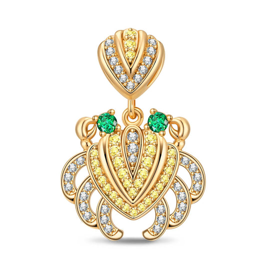gon- The Joy of Crabs Tarnish-resistant Silver Dangle Charms In 14K Gold Plated