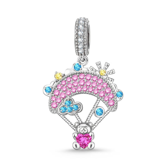 gon- Free Paragliding Tarnish-resistant Silver Dangle Charms In White Gold Plated