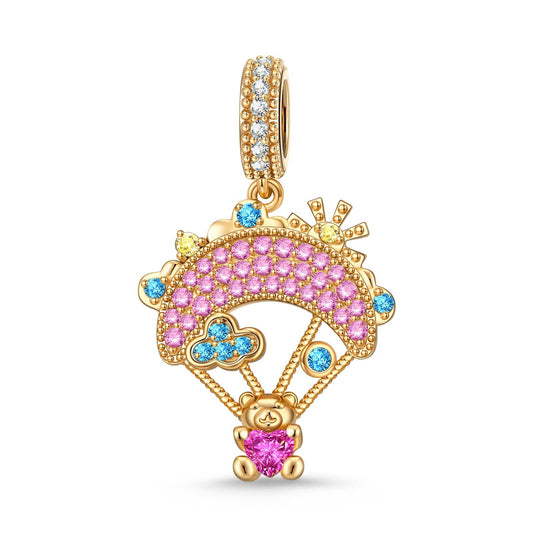 gon- Free Paragliding Tarnish-resistant Silver Dangle Charms In 14K Gold Plated