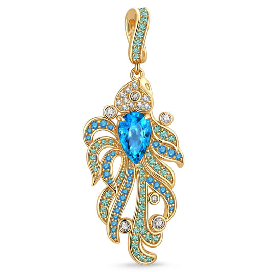 gon- Colorful Guppy Tarnish-resistant Silver Dangle Charms In 14K Gold Plated