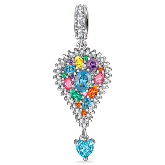 gon- Chroma Balloon Tarnish-resistant Silver Dangle Charms In White Gold Plated