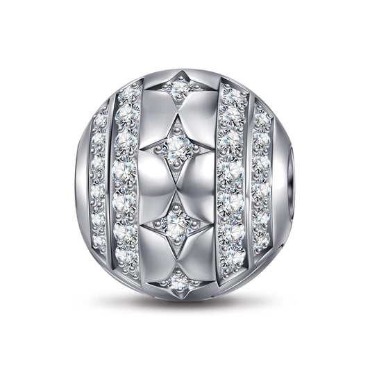 gona- Sterling Silver Stars Shine Bright Clips In White Gold Plated